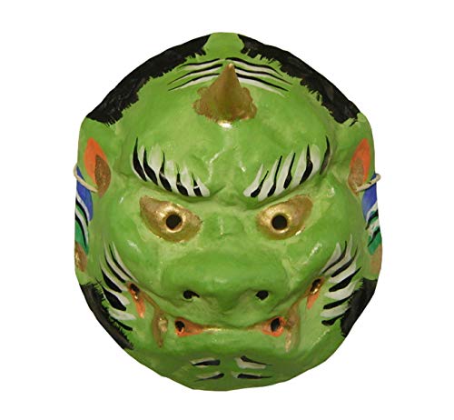 Amazon.co.jp: 歴史のある古和紙のお面「嵯峨面」 魔除けのご利益『青